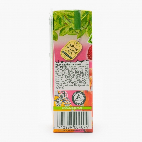 Băutură necarbonatată banane, mere, zmeură 0.2l