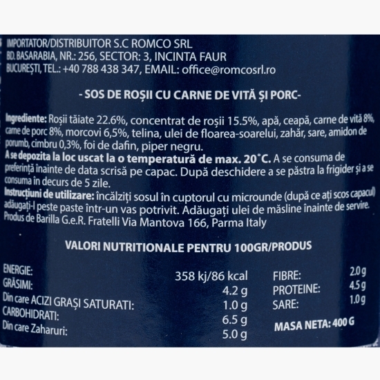 Sos pentru paste Bolognese cu carne 400g