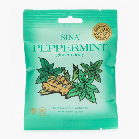 Bomboane masticabile cu ghimbir și mentă 36g