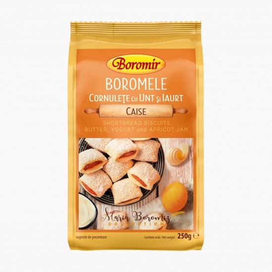 Cornulețe Boromele cu unt, iaurt și gem de caise 250g