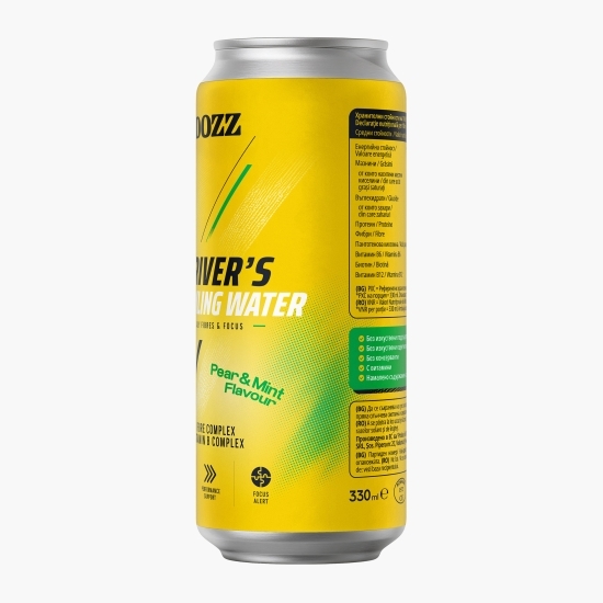 Băutură carbogazoasă cu fibre și vitamine Driver's Sparkling Water Pear & Mint, doză 330ml