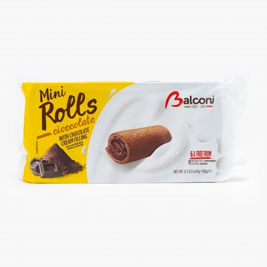 Mini ruladă cu umplutură de ciocolată 180g (6x30g)