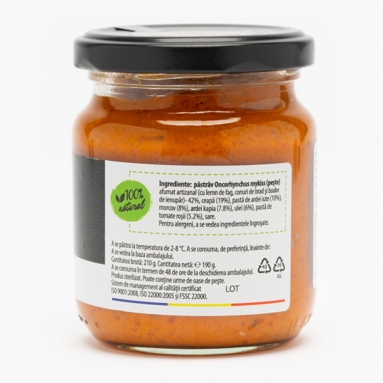 Pate de păstrăv afumat cu ardei iute și morcov Trutta Princeps 190g