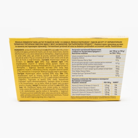 Produs fermentat pe bază de ovăz cu vanilie Carpos 2x125g