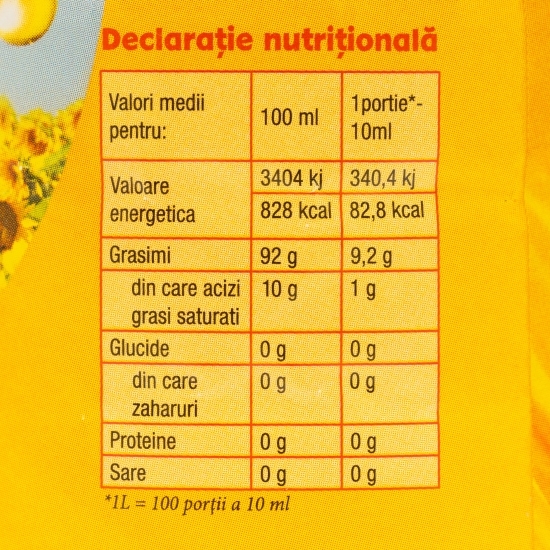 Ulei îmbuteliat din floarea-soarelui 1l