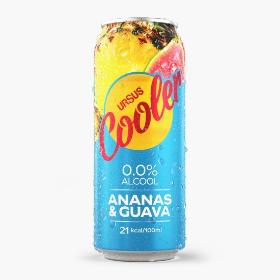 Bere blondă fără alcool cu aromă de ananas și guava 4x0.5l