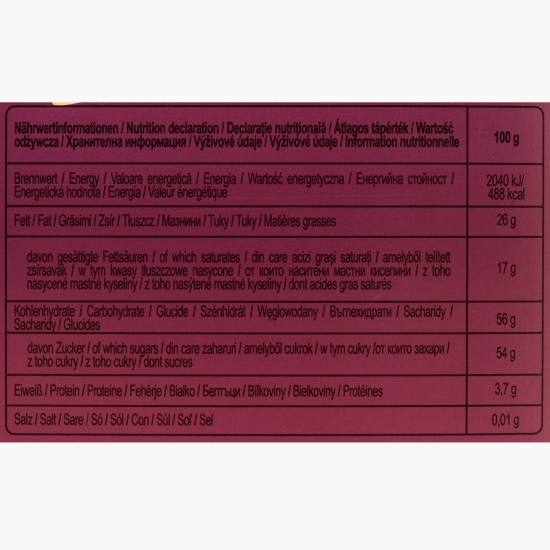 Praline din ciocolată amăruie cu umplutură cu cacao și cireșe negre confiate 119g