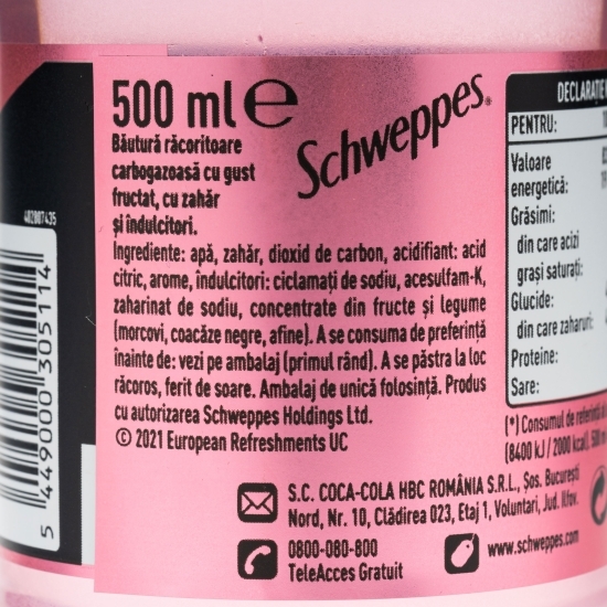 Băutură carbogazoasă pink tonic 0.5l