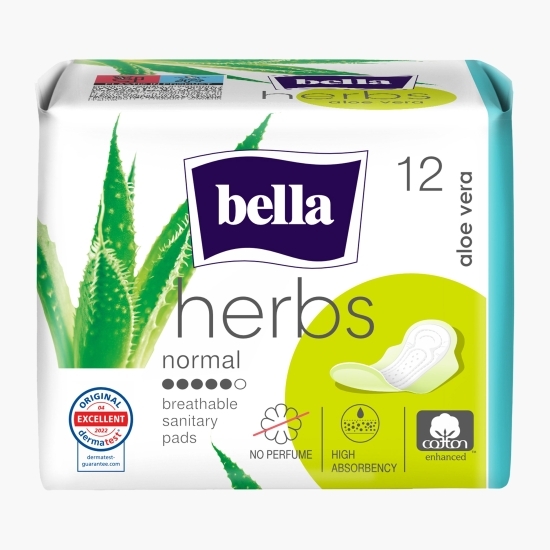 Absorbante Herbs cu aloe, fără parfum 12 buc