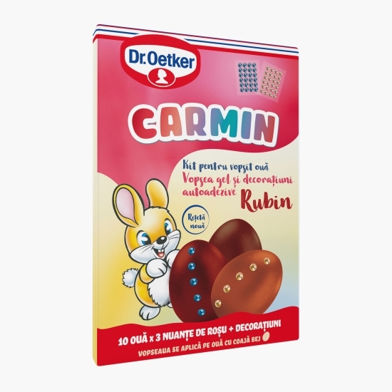 Vopsea gel pentru ouă Rubin și decorațiuni, 30 ouă, 15ml