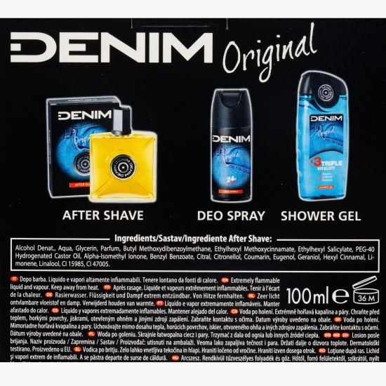 Set cadou Original (loțiune după ras 100ml + gel de duș 250ml + deodorant spray 150ml)