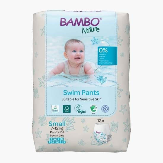 Scutece chiloțel pentru baie S, 7-12 kg, 12 buc