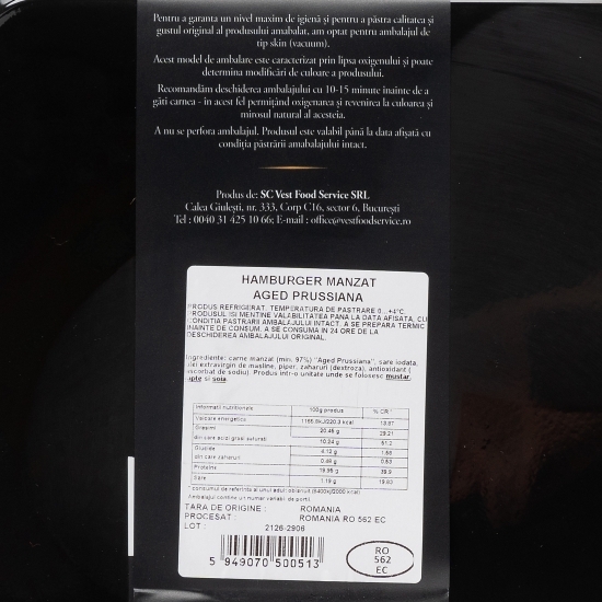 Burgeri de mânzat aged Prussiana 280g