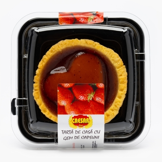 Tartă de casă cu gem de căpșuni 80g