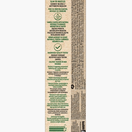 Periuță de dinți cu peri moi și vârf subțire Bamboo Soft