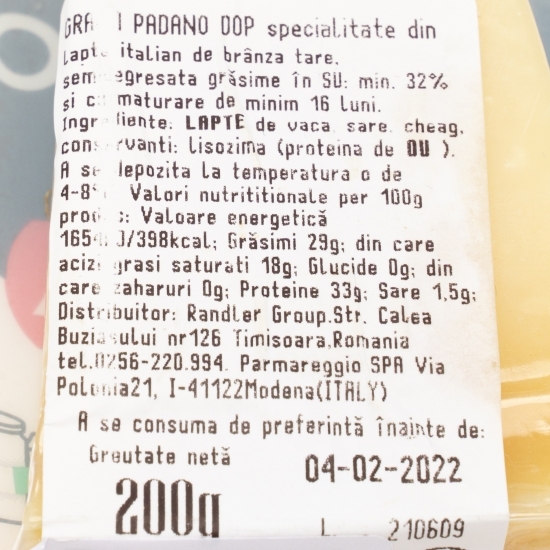 Brânză Grana Padano 200g