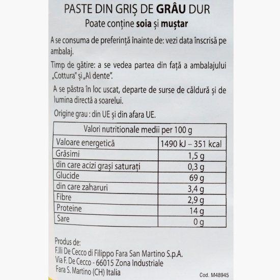 Paste Penne Rigate n.41, 500g