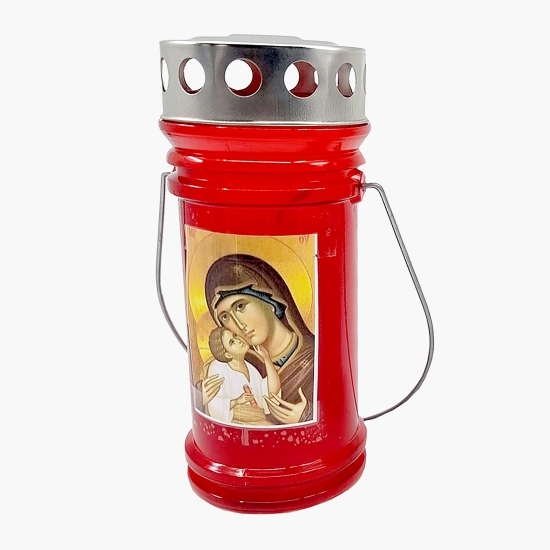 Candelă felinar din plastic cu capac și mâner ~54h