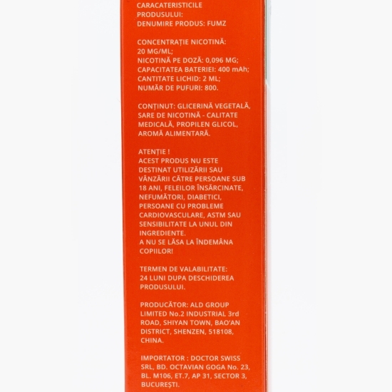 Țigară electronică Pepene cu nicotină 2mg/ml, 800puffs