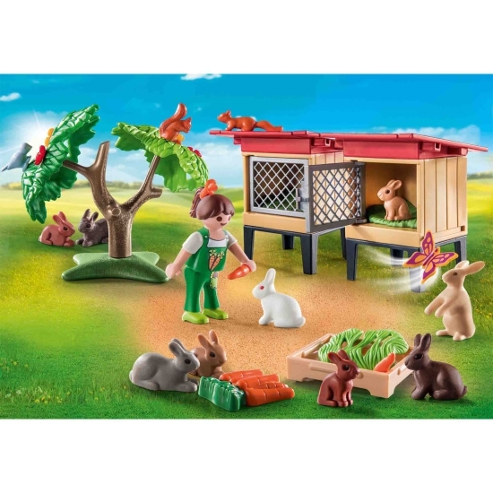Set figurine - cușcă pentru iepurași, 3+ ani