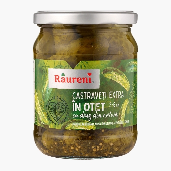 Castraveți în oțet 3-6 cm extra 490g