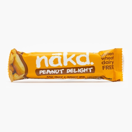 Baton raw vegan cu cremă de arahide, fără gluten, fără zahăr adăugat 35g