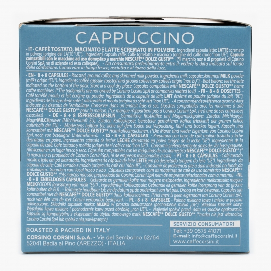 Capsule cafea, cappuccino, 8 băuturi, 164g