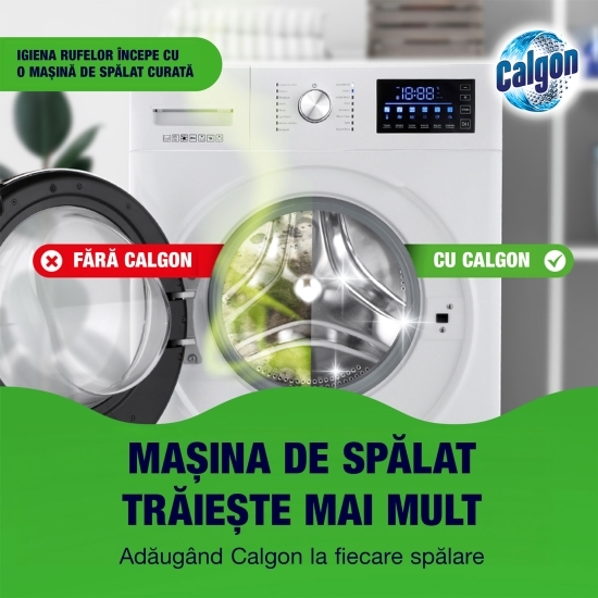Tablete anticalcar cu rol de igienizare pentru mașina de spălat Hygiene+, 15 spălări