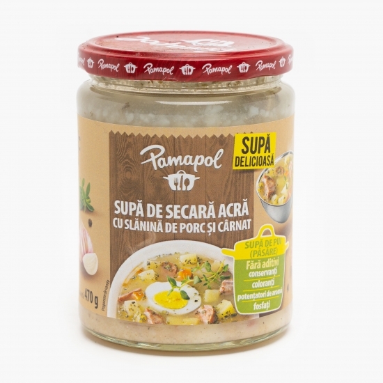  Supă de secară acră cu slănină de porc și cârnați 470g