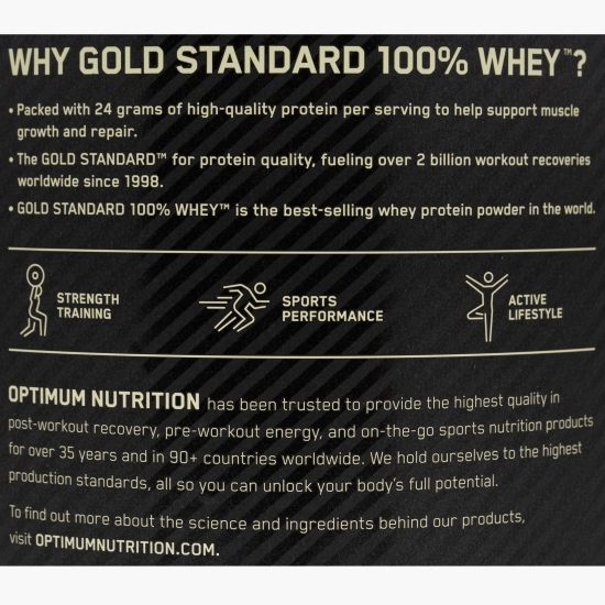 Proteine din zer 100% Whey Gold Standard, aromă vanilie, 900g