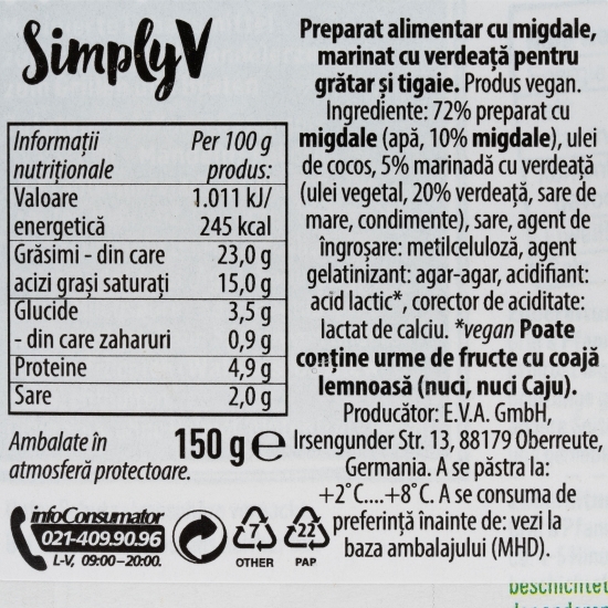 Preparat pentru grill pe bază de migdale cu verdeață 150g