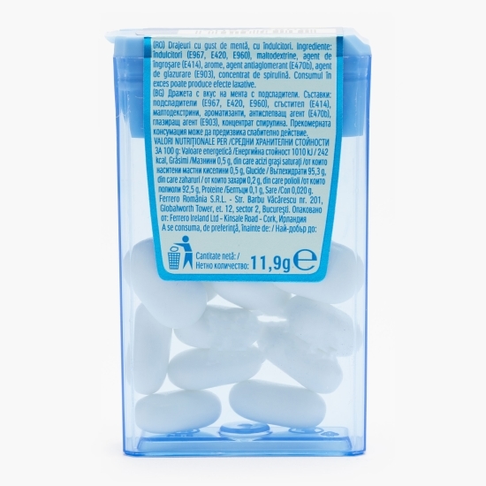 Drajeuri cu gust de mentă, cu îndulcitori 11.9g