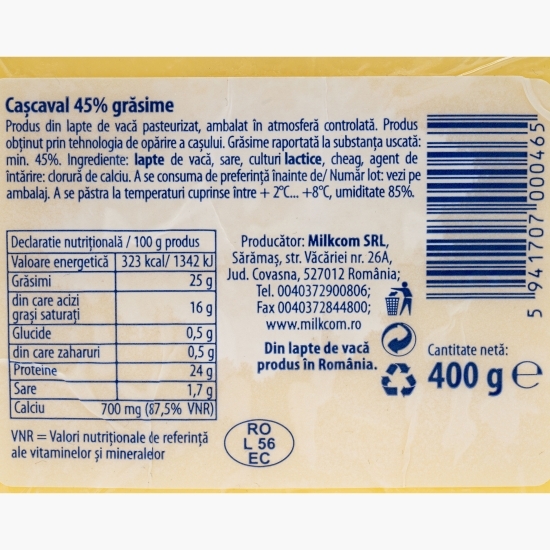 Cașcaval de vacă 400g