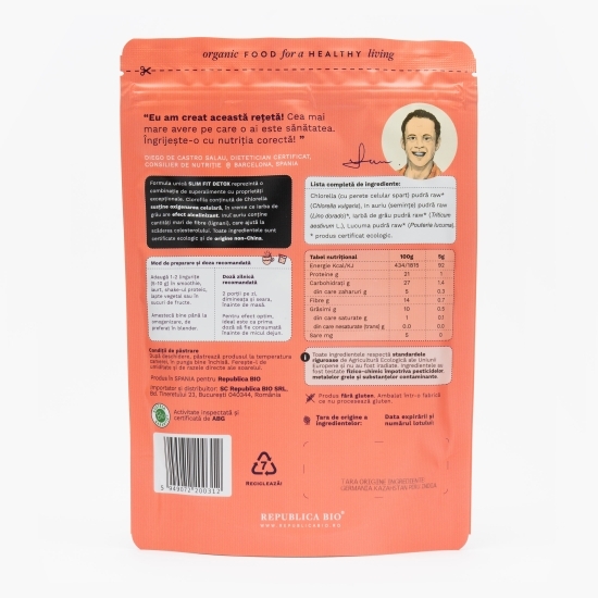 Slim Fit Detox, pulbere funcțională ecologică 200g
