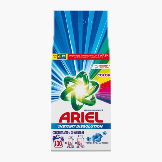 Detergent de rufe pudră  Touch of Lenor Fresh Color, 130 spălări, 9.75kg