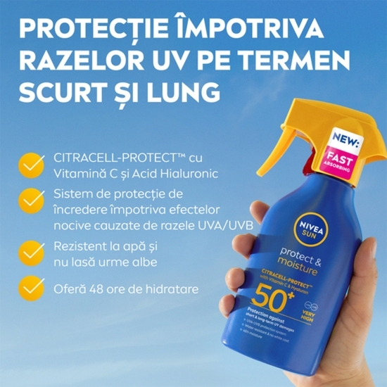 Spray de protecție solară Protect & Moisture, SPF 50+, 270ml