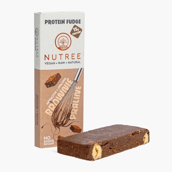  Baton proteic Raw Vegan Brownie Praline fără zahăr adăugat 60g