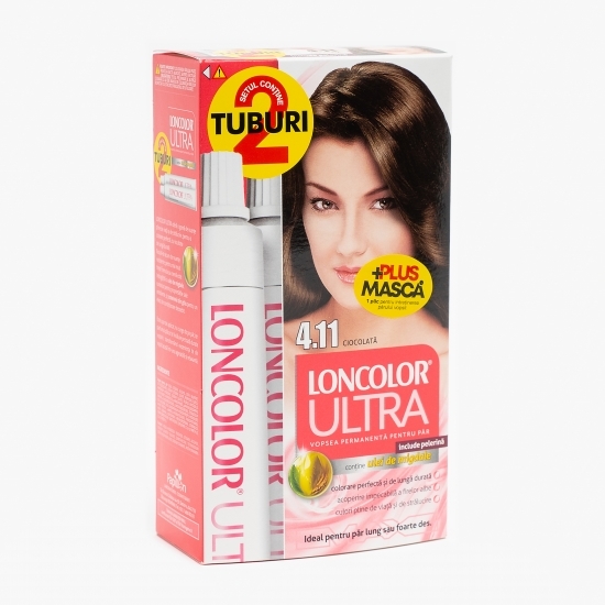 Vopsea permanentă pentru păr Ultra Max 4.1 „ciocolată” 200ml
