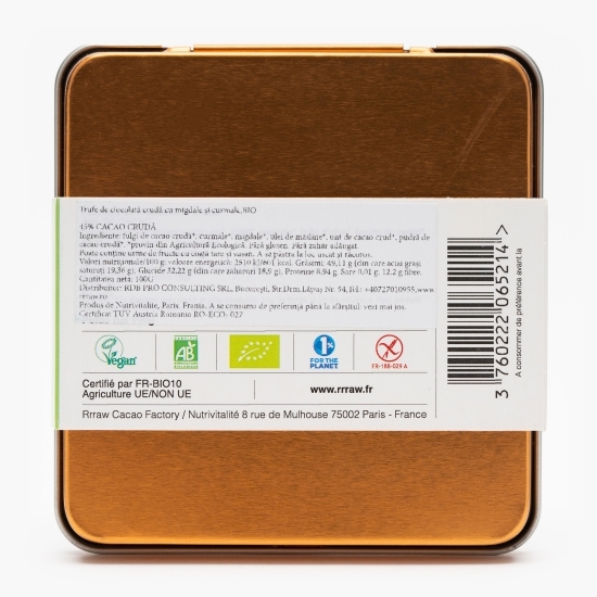 Trufe de cacao crudă cu migdale și curmale eco Nature 100g