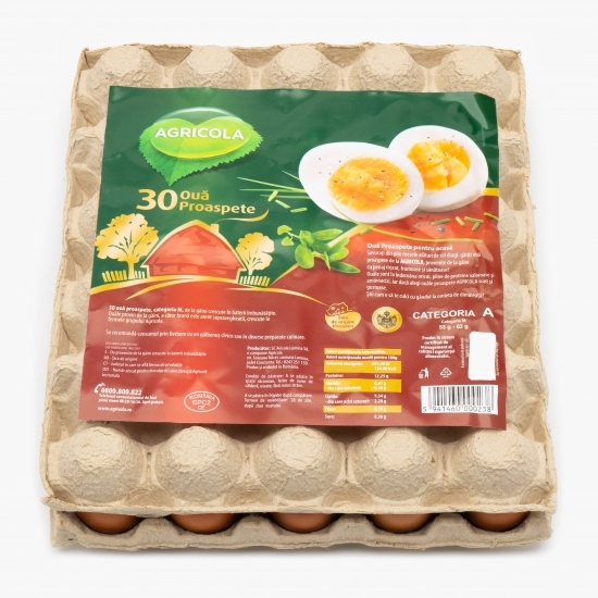 Ouă mărimea M de la găini crescute în baterie 30 buc