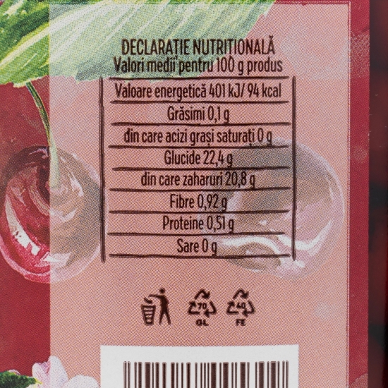 Compot de vișine fără sâmburi 720g