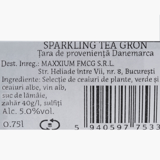 Ceai spumant organic Grøn, 5% alc. 0.75l