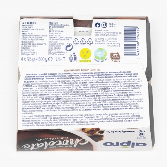 Desert din soia cu ciocolată neagră 4x125g