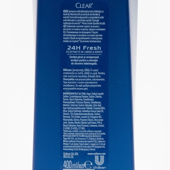 Șampon antimătreață pentru bărbați 24h Fresh 400ml