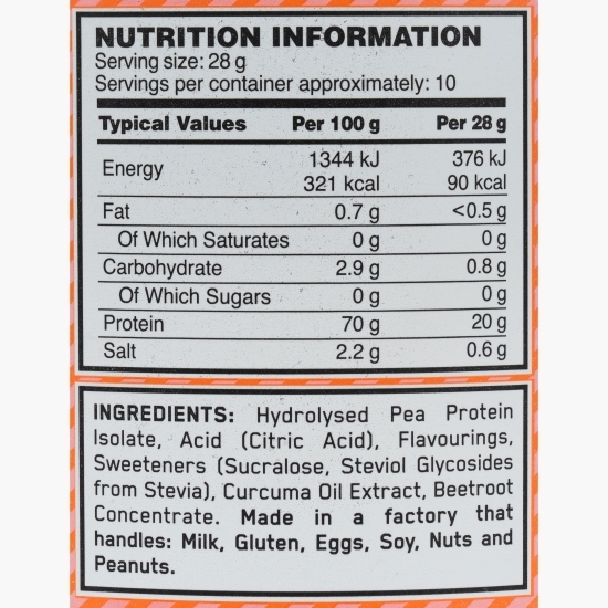 Proteine vegetale zero zahăr Gold Standard Clear Plant, aromă piersici, 280g 