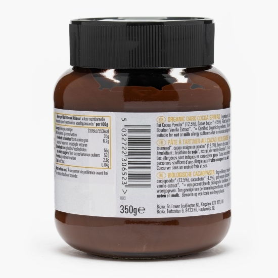 Cremă tartinabilă vegană de ciocolată neagră eco 350g