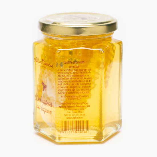Miere de salcâm cu fagure 350g