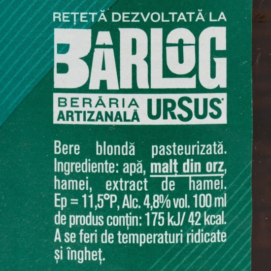 Bere blondă Pilsner, sticlă 0.33l