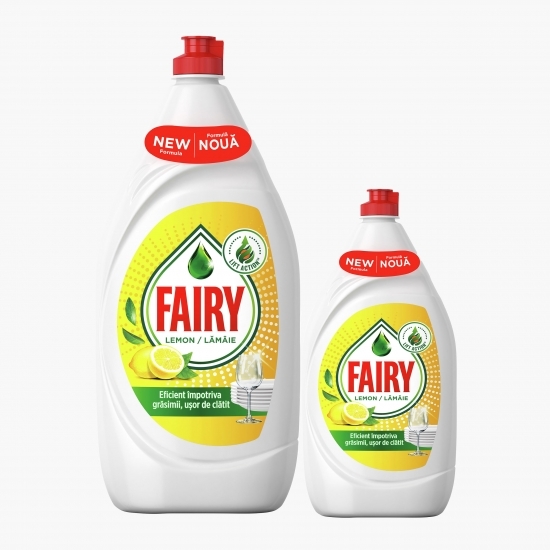 Pachet promo: detergent de vase lămâie 1300ml + 450ml