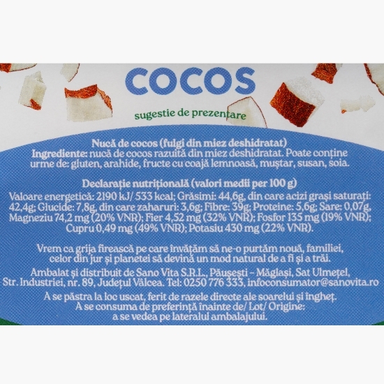 Fulgi fini de cocos, 150g